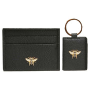 Alice Wheeler London Beige Bow Card Holder and Key Ring Gift Set