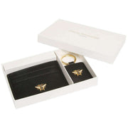 Alice Wheeler London Beige Bow Card Holder and Key Ring Gift Set