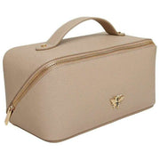 Alice Wheeler London Beige Luxury Travel Train Case