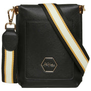 Alice Wheeler London Black Brompton Honeycomb Cross Body Bag