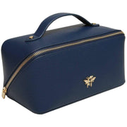 Alice Wheeler London Navy Luxury Travel Train Case