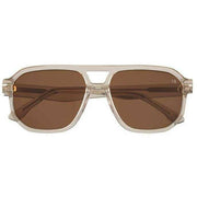 Botaniq Brown Rectangular Double Bridge Sunglasses