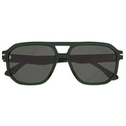 Botaniq Green Rectangular Double Bridge Sunglasses