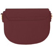 David Jones Burgundy Small Turnlock Shoulder Bag