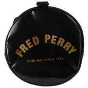 Fred Perry Black Large Tonal Barrel Bag