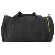 Fred Perry Black Textured Nylon Barrel Bag