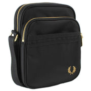 Fred Perry Black Textured Nylon Side Bag