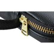 Fred Perry Black Tumbled Leather Side Bag