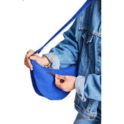 Hindbag Blue Andrea Half Moon Bag