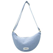 Hindbag Blue Andrea Half Moon Bag