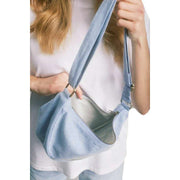 Hindbag Blue Andrea Half Moon Bag