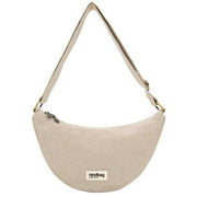 Hindbag Cream Andrea Half Moon Bag