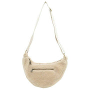 Hindbag Cream Andrea Teddy Half Moon Bag