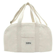 Hindbag Cream Charlie Velvet Bowling Bag