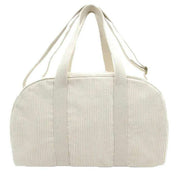 Hindbag Cream Charlie Velvet Bowling Bag