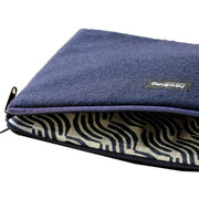 Hindbag Navy Ava Medium Wool 15inch Laptop Case