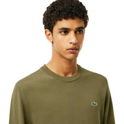 Lacoste Green Organic Cotton Crew Neck Sweater