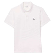 Lacoste White Regular Fit Cotton Blend Knit Polo