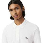 Lacoste White Regular Fit Cotton Blend Knit Polo