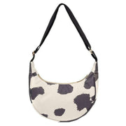 Lefrik Cream Lua Printed Cow Shoulder Bag