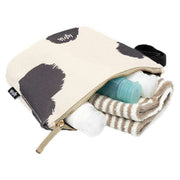 Lefrik Cream Zoid S Printed Cow Toiletry Bag