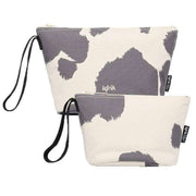 Lefrik Cream Zoid Small and Medium Pack Cow Print Wash Bag