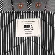 Roka Black Bantry B Small Mixed Hickory Recycled Canvas Backpack