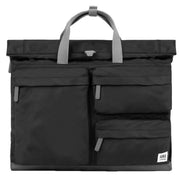 Roka Black Blackfriars M Large Recycled Nylon Messenger Bag