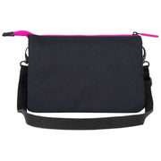 Roka Black Carnaby XL All Black Pink Label Recycled Canvas Crossbody Bag