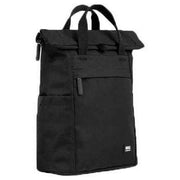 Roka Black Finchley A All Black Small Recycled Canvas Backpack