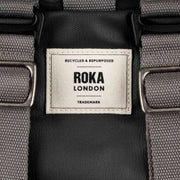 Roka Black Heathrow Large Recycled Canvas Duffle Bag