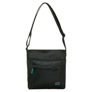 Roka Black Kennington B Medium All Black Recycled Nylon Crossbody Bag