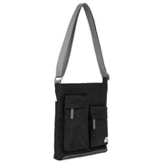 Roka Black Kennington M Medium Recycled Nylon Crossbody Bag