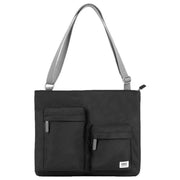 Roka Black Moorgate M Medium Recycled Nylon Crossbody Bag