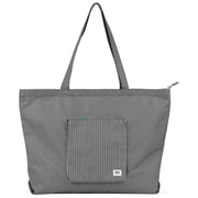 Roka Black Portobello N Large Mixed Hickory Recycled Canvas Tote Bag