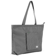 Roka Black Portobello N Large Mixed Hickory Recycled Canvas Tote Bag