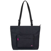 Roka Black Trafalgar Medium All Black Pink Label Recycled Canvas Crossbody Bag