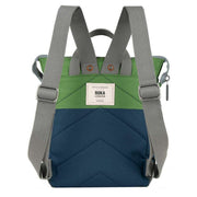 Roka Blue Bantry B Small Creative Waste Two Tone Recycled Canvas Backpack