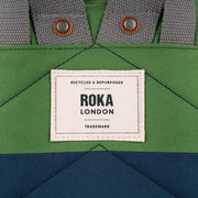 Roka Blue Bantry B Small Creative Waste Two Tone Recycled Canvas Backpack