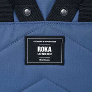 Roka Blue Canfield B Medium Black Label Recycled Canvas Backpack