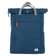 Roka Blue Finchley A Large Sustainable Canvas Backpack