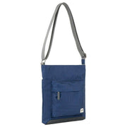 Roka Blue Kennington B Medium Recycled Canvas Crossbody Bag