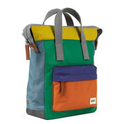 Roka Green Bantry B Small Creative Waste Colour Block Recycled Nylon Backpack