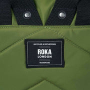 Roka Green Canfield B Medium Black Label Recycled Nylon Backpack