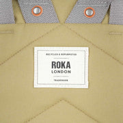 Roka Green Finchley A Medium Recycled Canvas Backpack