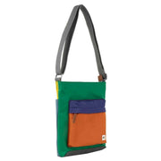 Roka Green Kennington B Medium Creative Waste Colour Block Recycled Nylon Crossbody Bag