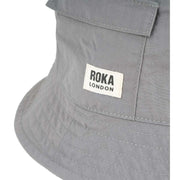 Roka Grey Bedford Recycled Nylon Bucket Hat