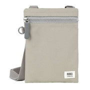 Roka Grey Chelsea Sustainable Canvas Pocket Sling Bag