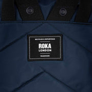 Roka Navy Camden P Medium Black Label Recycled Nylon Backpack