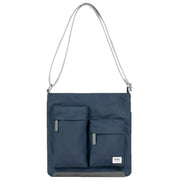 Roka Navy Kennington M Medium Recycled Nylon Crossbody Bag